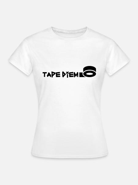 TAPE DIEM - Collez la journée - T-shirt Femme - blanc