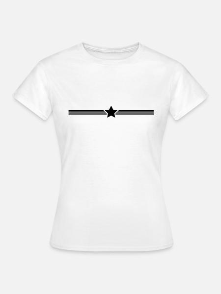 trennstrich_stern_t1 - Frauen T-Shirt - Weiß