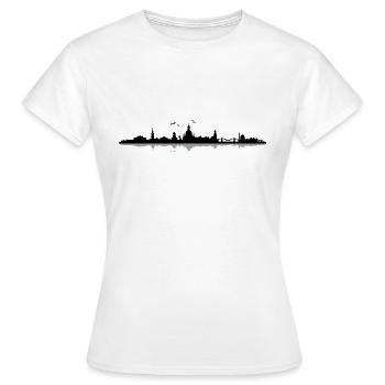 Dresde horizon - T-shirt Femme - blanc - Devant - AI Model Female 172 dark (172cm)