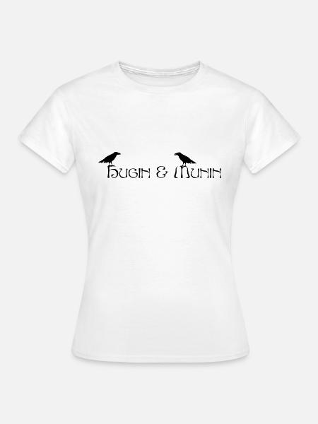 Hugin & Munin (Odins Raben) - Frauen T-Shirt - Weiß