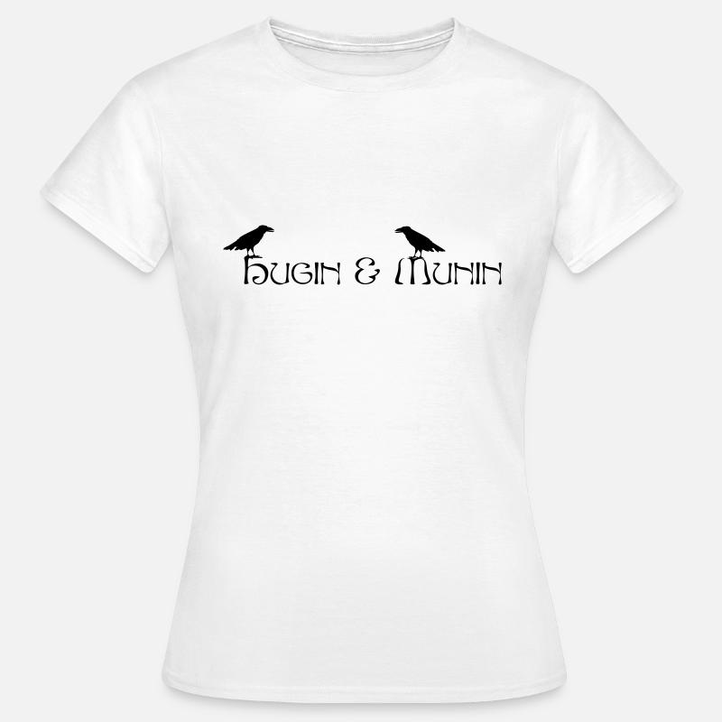 Hugin & Munin (Odin's ravens) - Women's T-Shirt - white