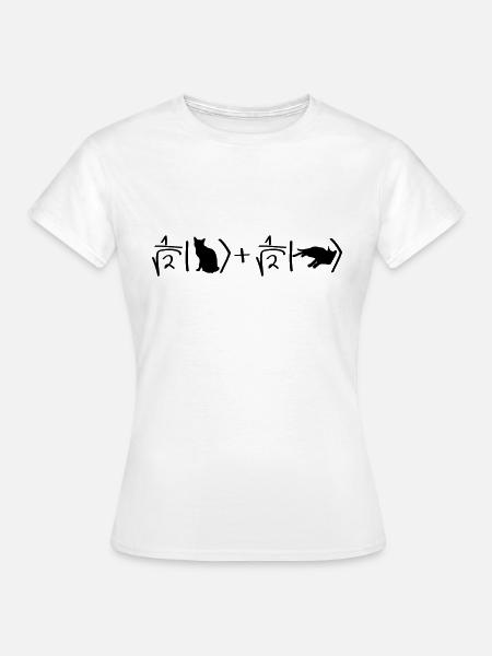 Schrödinger Katze - Frauen T-Shirt - Weiß
