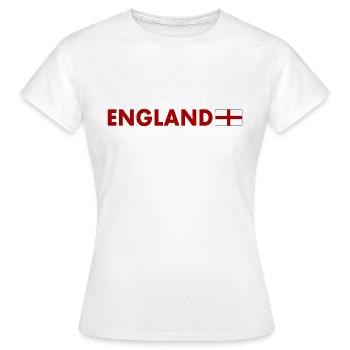 England - Women's T-Shirt - white - Front - AI Model Female 172 dark (172cm)