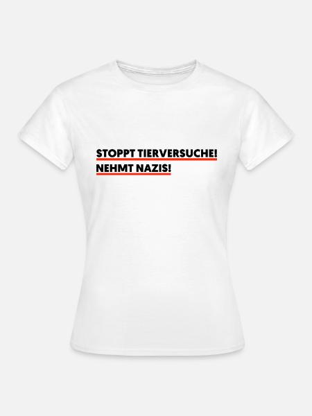 Stoppt Tierversuche - Frauen T-Shirt - Weiß