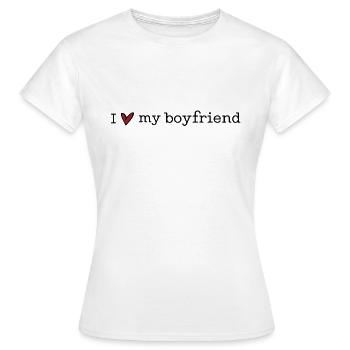 J’aime mon copain - T-shirt Femme - blanc - Devant - AI Model Female 172 dark (172cm)
