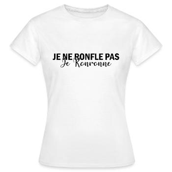 Je Ne Ronfle Pas Je Ronronne - T-shirt Femme - blanc - Devant - AI Model Female 172 dark (172cm)