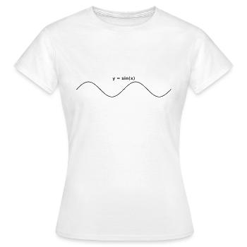 sinus graph design - Frauen T-Shirt - Weiß - Vorne - AI Model Female 172 dark (172cm)