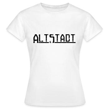 altstadt - Frauen T-Shirt - Weiß - Vorne - AI Model Female 172 dark (172cm)