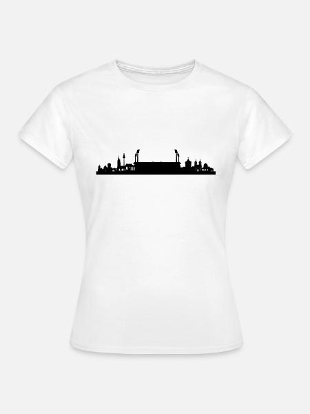 Nürnberg Skyline Stadion - Frauen T-Shirt - Weiß