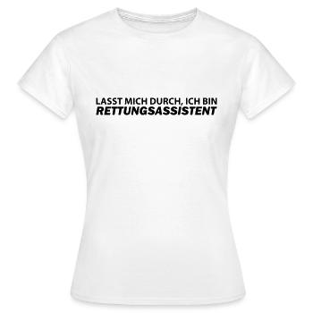 lasst mich durch, ich bin rettungsassistent - Frauen T-Shirt - Weiß - Vorne - AI Model Female 172 dark (172cm)