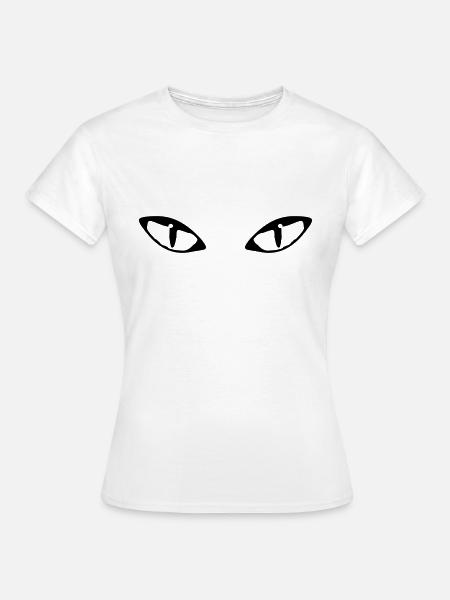 Katzenaugen - Frauen T-Shirt - Weiß