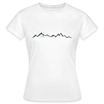 MONTAGNES Paysage Silhouette Panorama - T-shirt Femme - blanc - Devant - AI Model Female 172 dark (172cm)