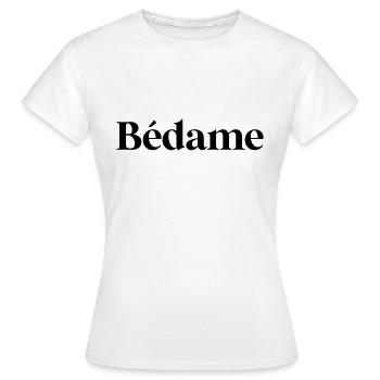 Bedame - T-shirt Femme - blanc - Devant - AI Model Female 172 dark (172cm)