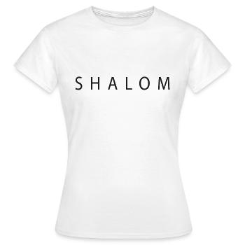 Shalom Bienvenue - T-shirt Femme - blanc - Devant - AI Model Female 172 dark (172cm)