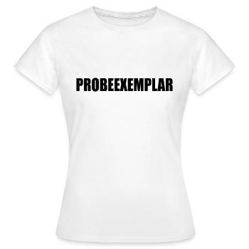 PROBEEXEMPLAR - Frauen T-Shirt - Weiß - Vorne - AI Model Female 172 dark (172cm)
