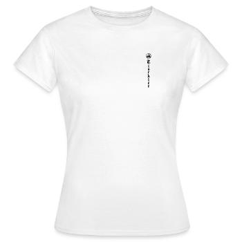Menuisier icône traditionnelle de l’écriture verticale - T-shirt Femme - blanc - Devant - AI Model Female 172 dark (172cm)