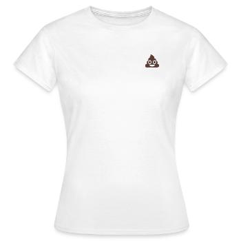Shit Emoji - T-shirt Femme - blanc - Devant - AI Model Female 172 dark (172cm)