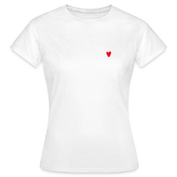 Herz - Frauen T-Shirt - Weiß - Vorne - AI Model Female 172 dark (172cm)