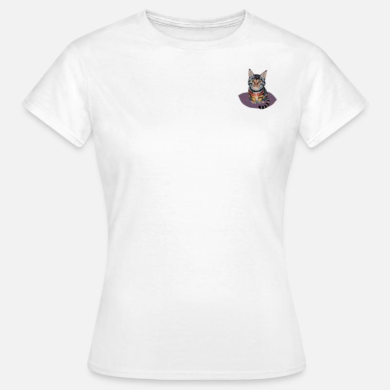 Cat Heavyweight Oversized - Women's T-Shirt - white