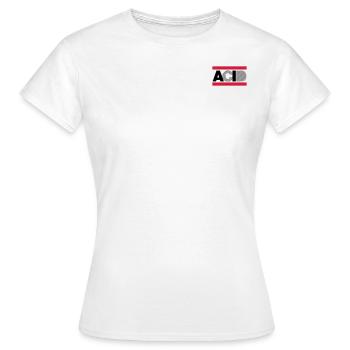 ACID - Frauen T-Shirt - Weiß - Vorne - AI Model Female 172 dark (172cm)