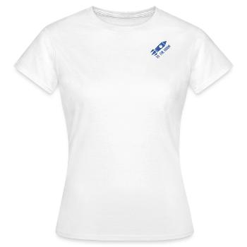 To the Moon BTC - Frauen T-Shirt - Weiß - Vorne - AI Model Female 172 dark (172cm)
