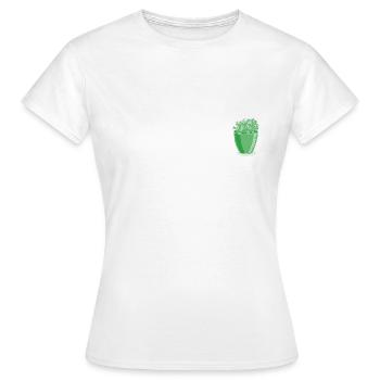 Vase vert - T-shirt Femme - blanc - Devant - AI Model Female 172 dark (172cm)