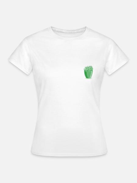 Grüne Vase - Frauen T-Shirt - Weiß