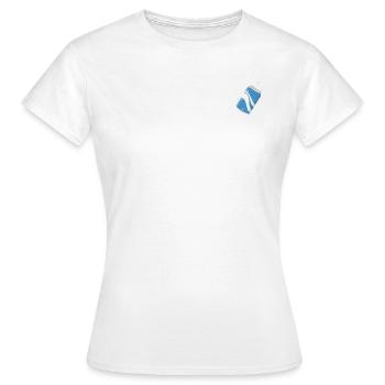 Stilvolle minimalistische Getränkedose - Frauen T-Shirt - Weiß - Vorne - AI Model Female 172 dark (172cm)