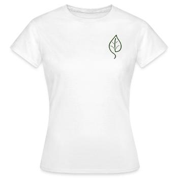 Blatt stilisiert dunkelgrün - Frauen T-Shirt - Weiß - Vorne - AI Model Female 172 dark (172cm)