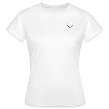 Herz Umriss Sammlung - Frauen T-Shirt - Weiß - Vorne - AI Model Female 172 dark (172cm)
