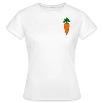 Carotte de dessin animé - T-shirt Femme - blanc - Devant - AI Model Female 172 dark (172cm)