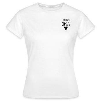 Lieblings Oma Herz - Frauen T-Shirt - Weiß - Vorne - AI Model Female 172 dark (172cm)