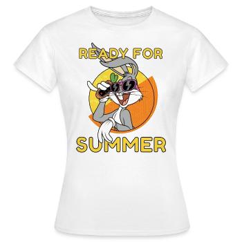 Looney Tunes Bugs Bunny Ready For Summer - Frauen T-Shirt - Weiß - Vorne - AI Model Female 172 dark (172cm)
