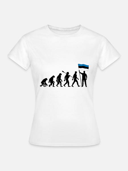 Estland - Evolution - Flagge - Nation - Frauen T-Shirt - Weiß