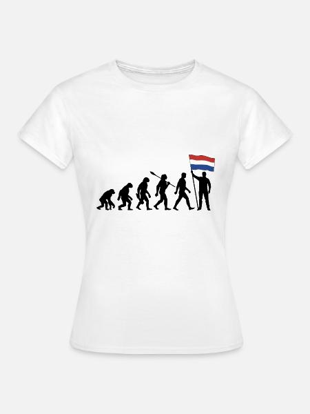 Holland - Evolution - Flagge - Nation - Frauen T-Shirt - Weiß