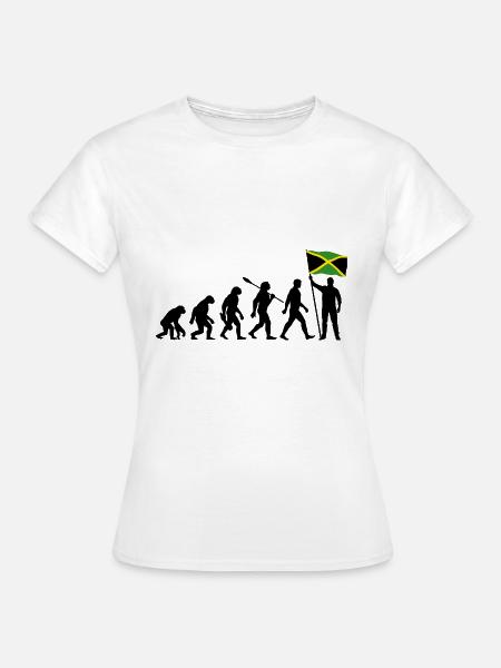Jamaica - Evolution - Flagge - Nation - Frauen T-Shirt - Weiß