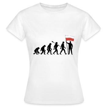 Polen - Evolution - Flagge - Nation - Frauen T-Shirt - Weiß - Vorne - AI Model Female 172 dark (172cm)