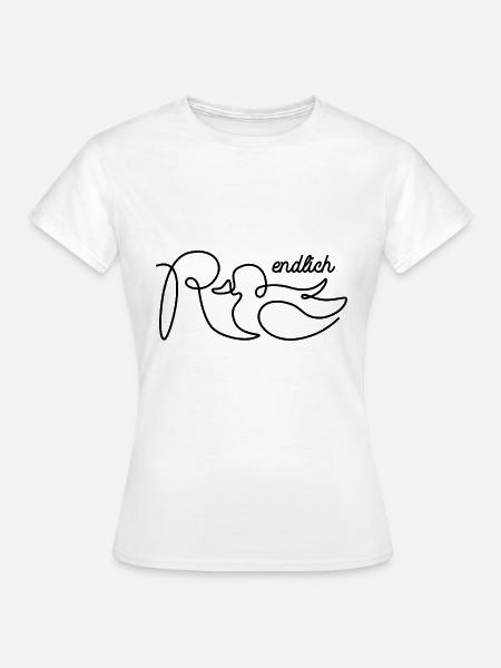 Endlich Rente Ente Rentner Ruhestand Pension - Frauen T-Shirt - Weiß