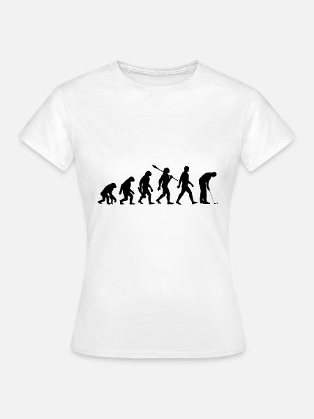 Evolution Minigolf - Miniatur Golf - Bahnengolf - Frauen T-Shirt - Weiß
