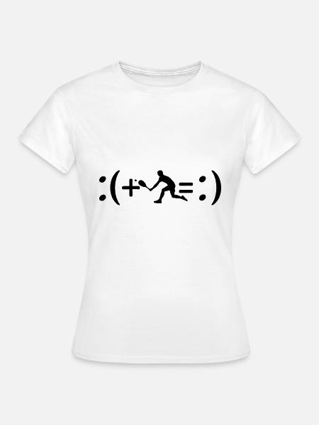 Tennis macht mich glücklich, Glücks-Formel - Frauen T-Shirt - Weiß