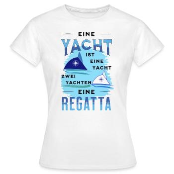 yacht segeln segler segelboot regatta skipper boot - Frauen T-Shirt - Weiß - Vorne - AI Model Female 172 dark (172cm)