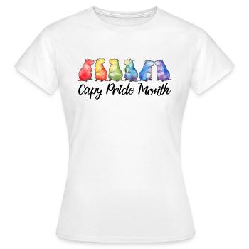 Capy Pride Month Capybara Schwul Lesbisch LGBTQ - Frauen T-Shirt - Weiß - Vorne - AI Model Female 172 dark (172cm)