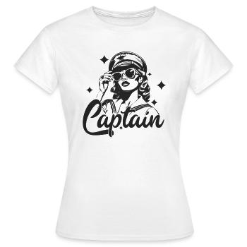 Captain Ladies Boat Captain Captain Vintage - T-shirt Femme - blanc - Devant - AI Model Female 172 dark (172cm)