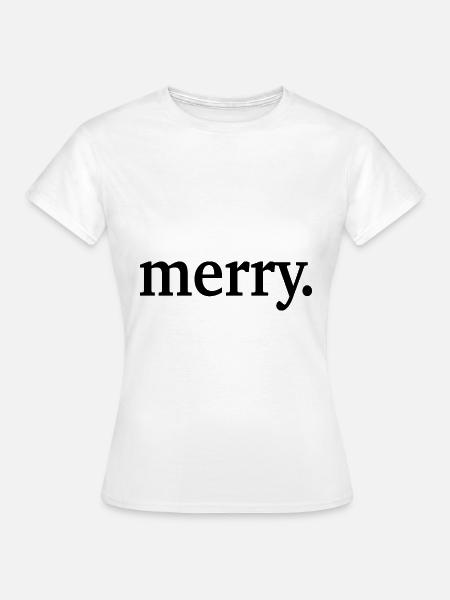 MERRY CHRISTMAS - Frauen T-Shirt - Weiß
