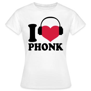 J'adore La Phonk - Aime La Musique Phonk - T-shirt Femme - blanc - Devant - AI Model Female 172 dark (172cm)