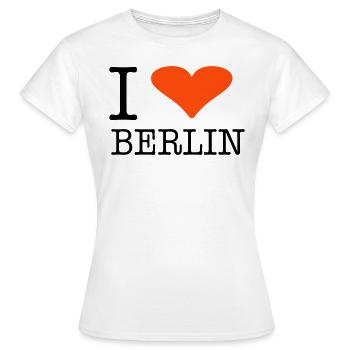 i_love_berlin1 - Frauen T-Shirt - Weiß - Vorne - AI Model Female 172 dark (172cm)