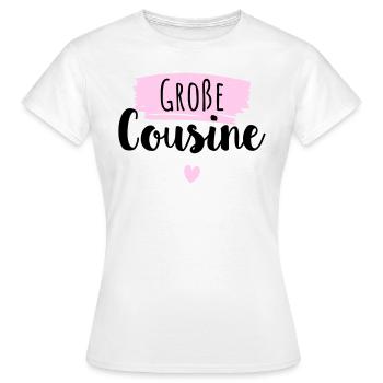 Große Cousine 2022 / Big Cousin - Frauen T-Shirt - Weiß - Vorne - AI Model Female 172 dark (172cm)