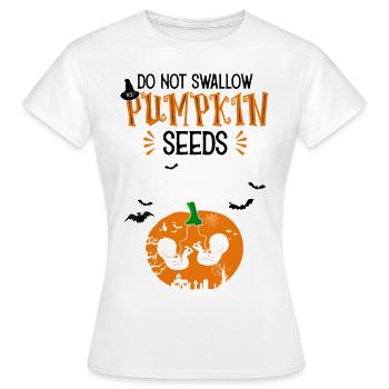 Bébé Halloween Dicton Costume Grossesse - T-shirt Femme - blanc - Devant - AI Model Female 172 dark (172cm)