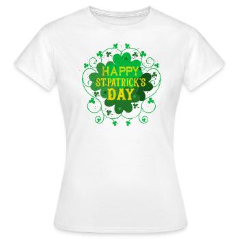 Joyeuse Saint-Patrick - T-shirt Femme - blanc - Devant - AI Model Female 172 dark (172cm)