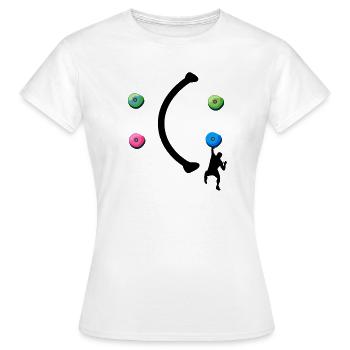 Klettetern vous rend heureux - T-shirt Femme - blanc - Devant - AI Model Female 172 dark (172cm)